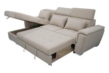 Antonio Velvet Corner Sofa Bed