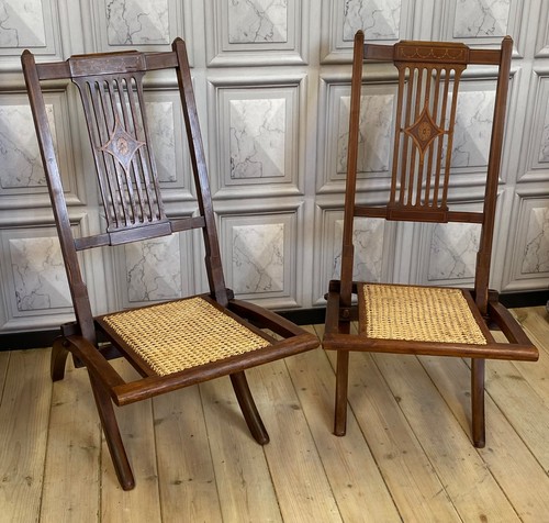 Pair edwardian mahogany - of,