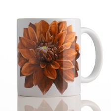Brown Dahlia Flower Mug |