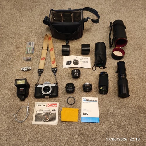 Pentax k1000 slr camera - k1000, kit