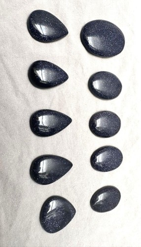 Blue goldstone cabochon - goldstone,