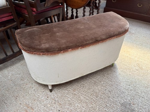 Vintage woven ottoman - vintage,