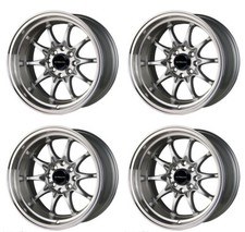 ULTRALITE UL48 15" x 8J ET0 4x100 4x108 DEEP DISH SILVER LIP ALLOY WHEELS Y2957