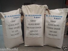 GLASS BEAD ABRASIVE FINE AF, MEDIUM AD & COARSE AB GRADES WET/DRY BLASTING 