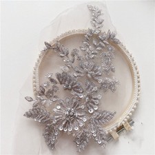 3D Beaded Floral Applique