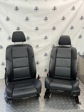 BMW 5 SERIES E60 E61 PRE LCI M SPORT HALF ELECTRIC FRONT SEATS BLACK LEATHER