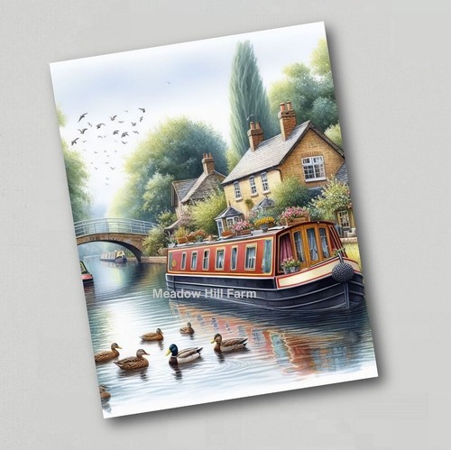 Fridge magnet canal barge - canal,