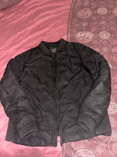 Mens black bomber jacket - jacket, xl