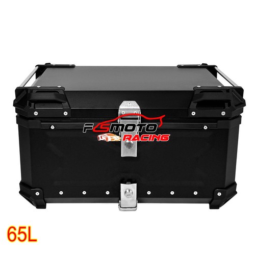 65l black motorcycle top case - black,