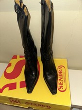 Original Vintage Black Sendra Cowboy boots