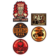 5x Rat Tiki Devil Decal Hot