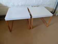 2 Side Tables HABITAT Vintage Couch Table Bedside Table White Oak