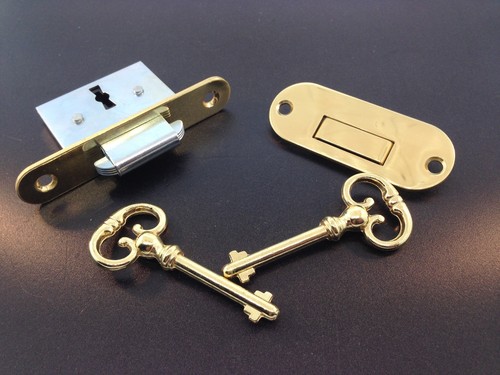 Roll top desk lock with - with, self