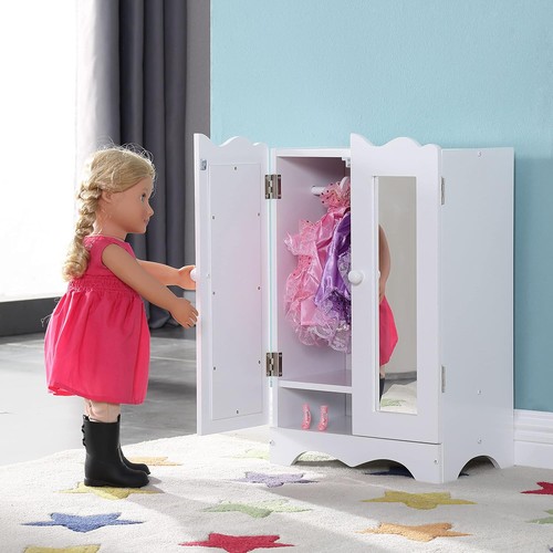 Inch doll wardrobe wooden - wardrobe,