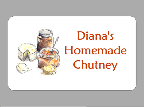 Chutney stickers jam - stickers, pot