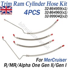 For Mercruiser Alpha 1 Gen 2 Trim Tilt Hydraulic Ram Cylinder Hose Kit 32-864960