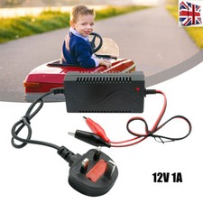 UK Plug 12V 1A Battery Charger Adapter For Kids Car Toy Injusa Peg Perego Feber
