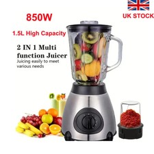 2in1 Juicer Blender Glass Fruit Grinder Smoothie Maker Food Processor Crusher UK