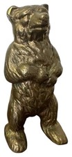 Antique Heavy Cast Brass Bear Figure Statute  c. 1910 - 820 Grams