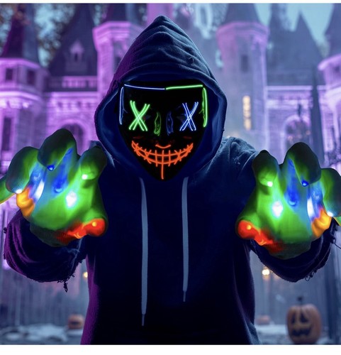 Halloween led purge mask - led,