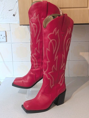 Red cowboy boots 40 - red, uk