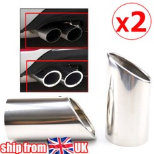 UK 2Pcs For Audi A1 A3 8p A4 B8 Q5 1.8t 2.0t Exhaust Muffler Tip Tail Pipe Trim