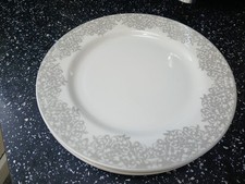 DENBY MONSOON FILIGREE SILVER SALAD PLATES X 3