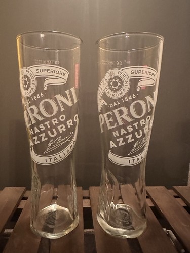 Peroni pint glasses brand - 2x,