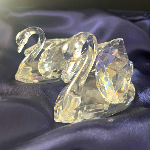 Pair swarovski crystal swan - pair,