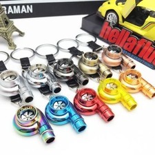 Whistle Sound Turbo Keychain Key Chain Ring Spinning Turbine Keyring Keyfob