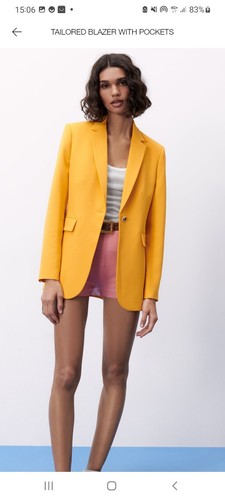 Yellow zara blazer - yellow,