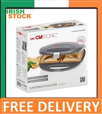 Clatronic Sandwich Maker ST 3477 – Compact Grey Press with Non-Stick Plates - IR