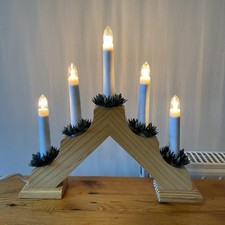 Arched wooden candle bridge - arched,