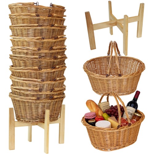 Wicker shopping baskets - shopping,
