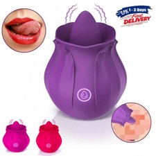 Waterproof Tongue Oral Clit Licking Vibrator G Spot Dildo Sex Toys Women