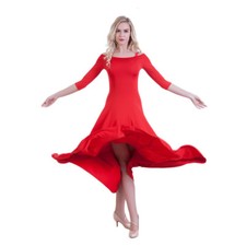Latin Ballroom Dance Dress Modern Salsa Waltz Standard Long Dress#N087 2 Colors