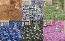 Children Kids Curtains ANIMAL / ARMY  ZEBRA PRINT Duvet Cover Sets or Curtain 