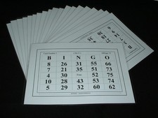 BINGO 75 CARDS LAMINATED WIPE
