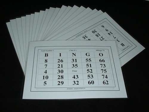 Bingo cards laminated wipe - 75,