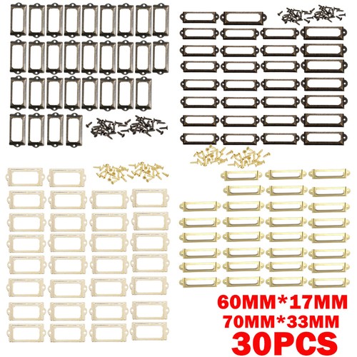 30pcs metal label holders file - holders,