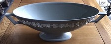 Large Vintage Wedgwood Embossed Queensware Grey Mantle Vase