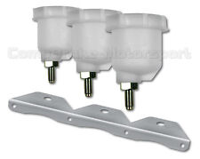 3 X GIRLING STYLE RESERVOIR + TRIPLE MOUNTING BRACKET - CMB0135-3-RB