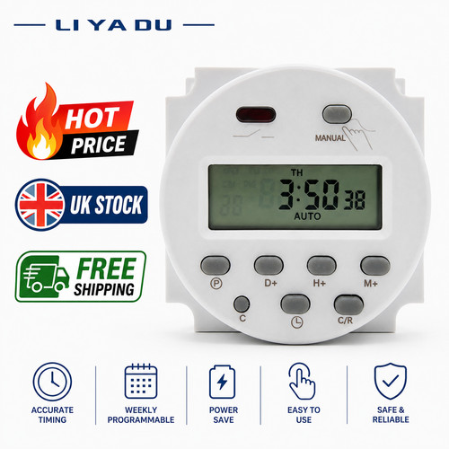 12v 16a lcd digital timer - dc,
