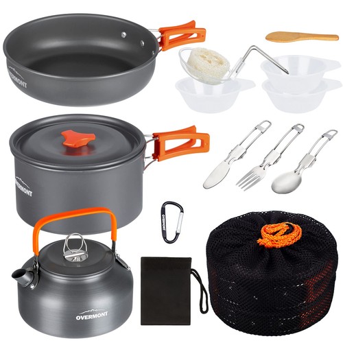 Overmont camping cookware set - camping,