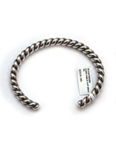 New DAVID YURMAN Men's 6.5mm Cable Cuff Bracelet in Sterling Silver Size Medium