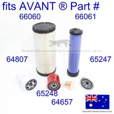 fits AVANT LOADER Filter Service Kit 745 750 66060 66061 65247 64657 65248 64807