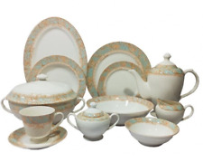 VINTAGE BONE CHINA ROUND DINNER SET 61 PCS SET GIFT BOXED BRAND - 3 PRINTS