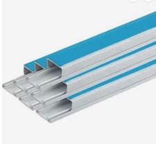 Plastic White mini trunking self adhesive PVC cable tidy various sizes x1 Metre