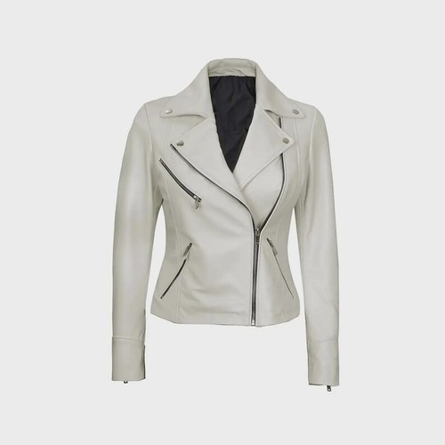 Women white genuine lambskin - white,