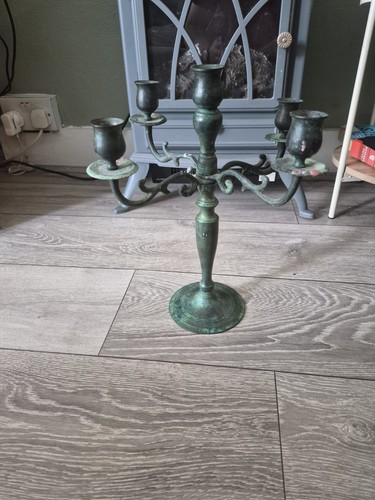 Verdi gris arm candelabra - 5,
